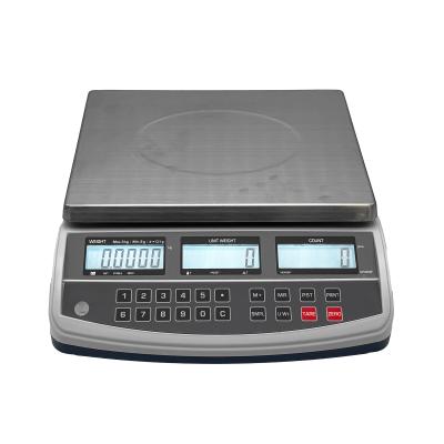 Tællevægt 30 kg x 10 g (e = 10 g) med 230x300 mm vejeplade og Li-Ion batteripakke